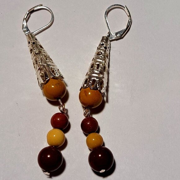 Handmade Mookaite Earrings - Picture 1 of 2